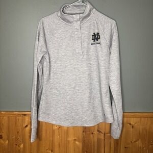 Under Armour Women's Notre Dame Fighting Irish Double-Knit Jersey Quarter-Snap M